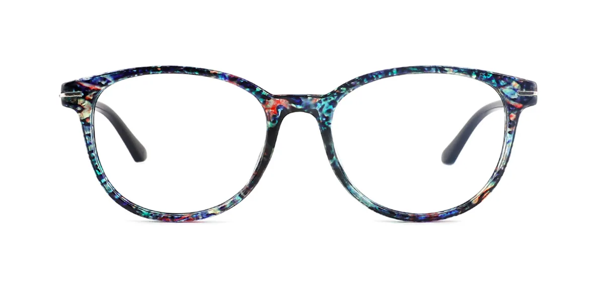 Blue Oval Classic Super Light Custom Engraving Eyeglasses | WhereLight