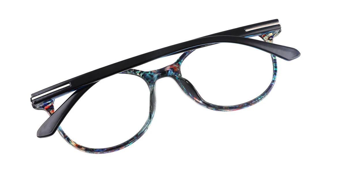 Blue Oval Classic Super Light Custom Engraving Eyeglasses | WhereLight