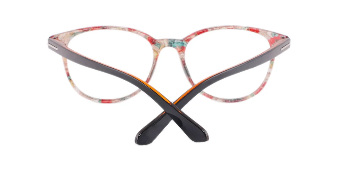 Orange Oval Classic Super Light Custom Engraving Eyeglasses | WhereLight