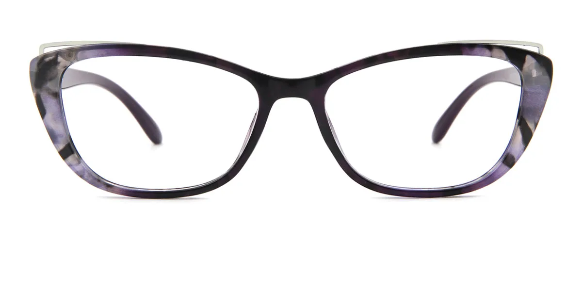 Purple Cateye Unique Gorgeous Spring Hinges Super Light Custom Engraving Eyeglasses | WhereLight