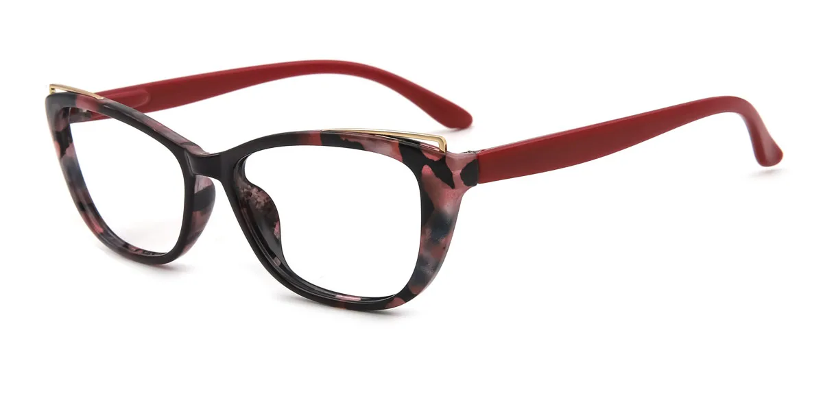 Red Cateye Unique Gorgeous Spring Hinges Super Light Custom Engraving Eyeglasses | WhereLight