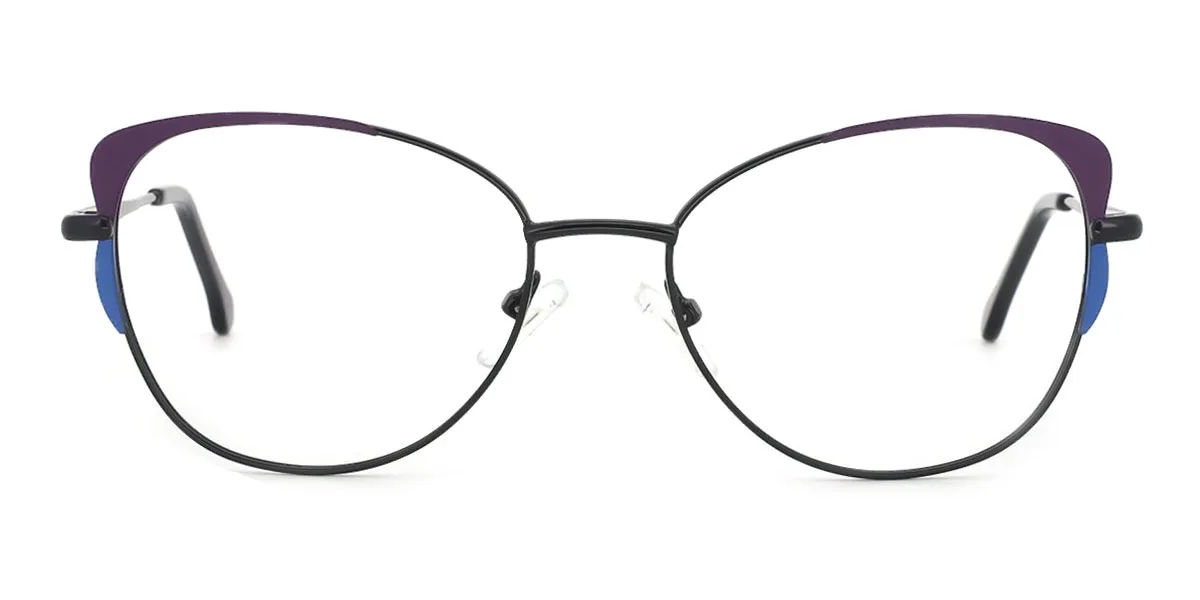Purple Cateye Unique Spring Hinges Eyeglasses | WhereLight