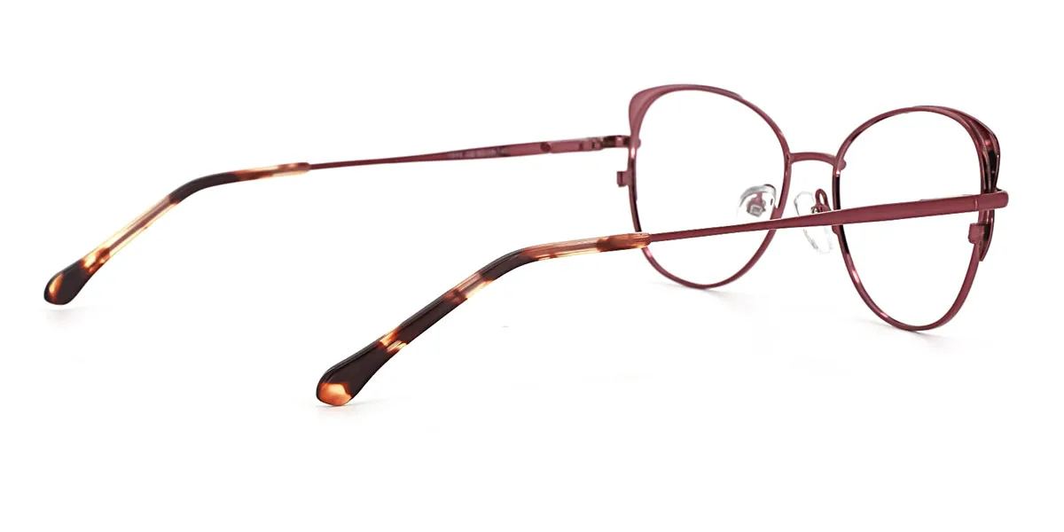 Red Cateye Unique Spring Hinges Eyeglasses | WhereLight