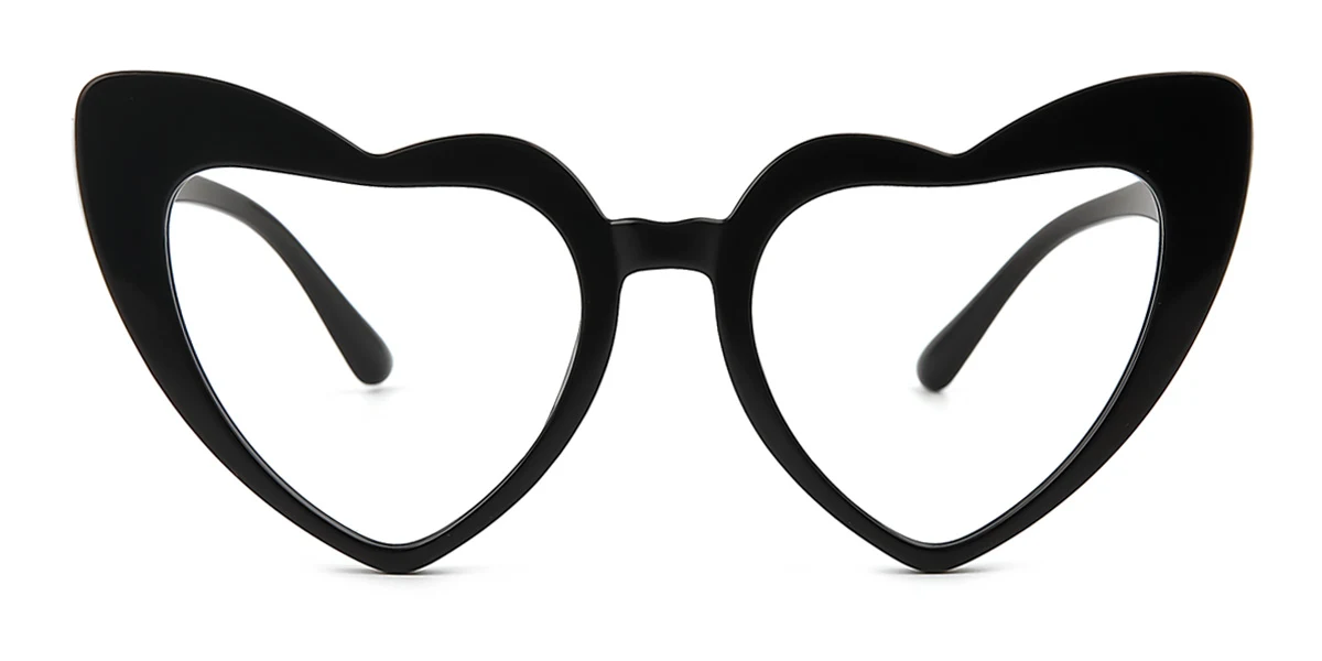 Black Heart Irregular Classic Unique Gorgeous Custom Engraving Eyeglasses | WhereLight