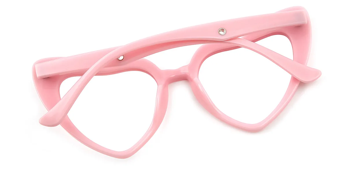 Pink Heart Irregular Classic Unique Gorgeous Custom Engraving Eyeglasses | WhereLight