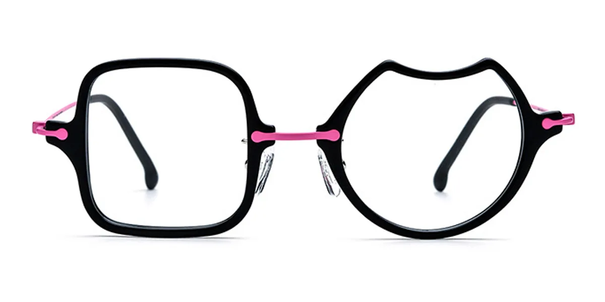 Pink Rectangle Irregular Unique Gorgeous  Eyeglasses | WhereLight