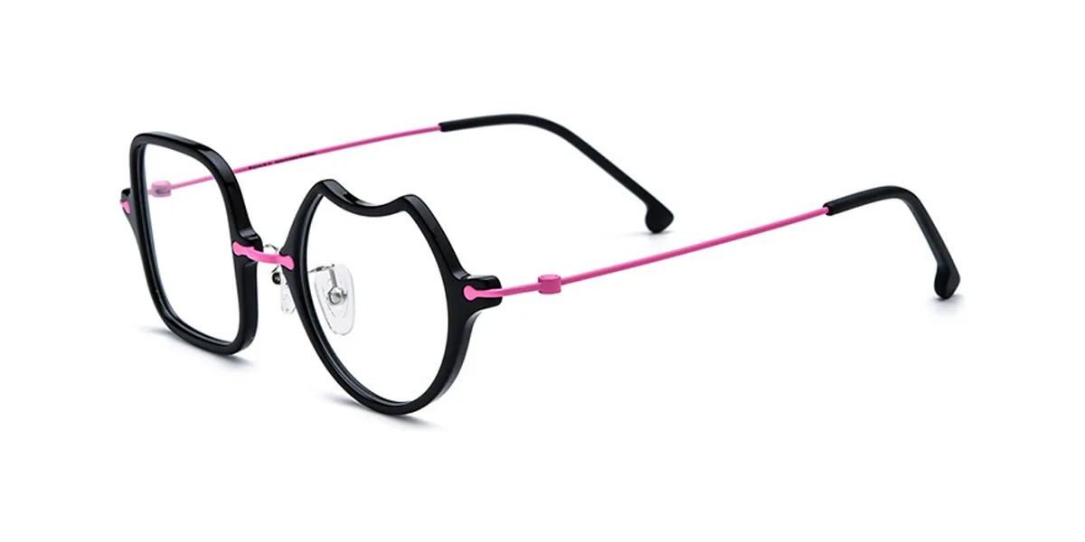 Pink Rectangle Irregular Unique Gorgeous  Eyeglasses | WhereLight