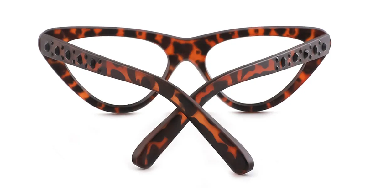 Tortoiseshell Cateye Unique Gorgeous Custom Engraving Petit Fit Eyeglasses | WhereLight