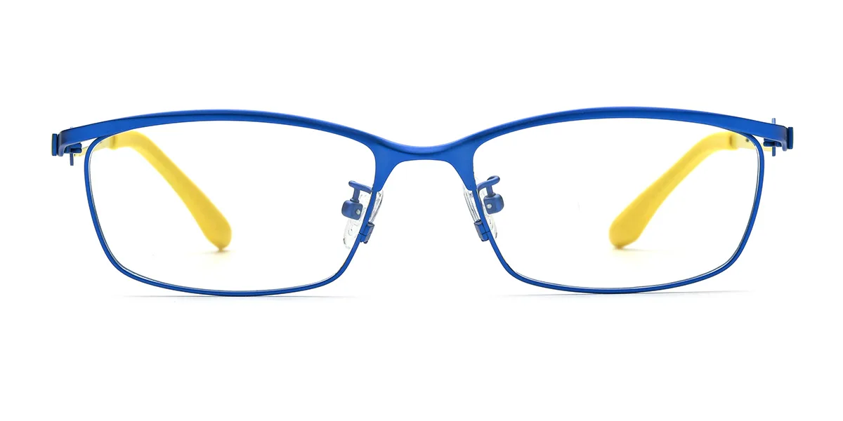 Blue Rectangle Retro Custom Engraving Eyeglasses | WhereLight