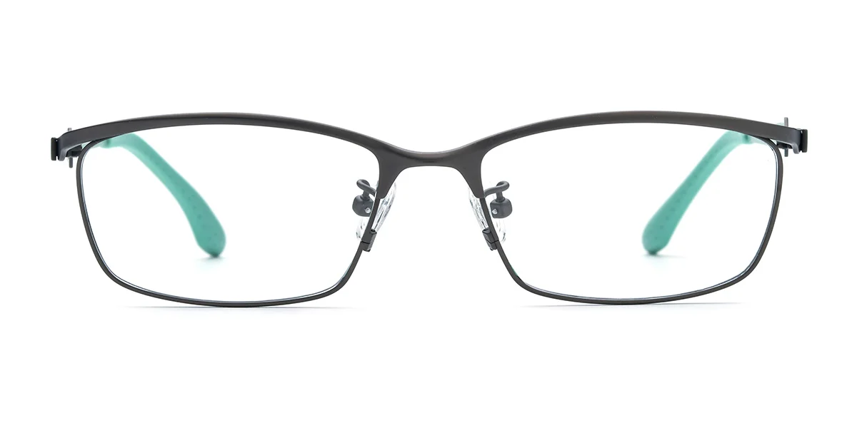Grey Rectangle Retro Custom Engraving Eyeglasses | WhereLight