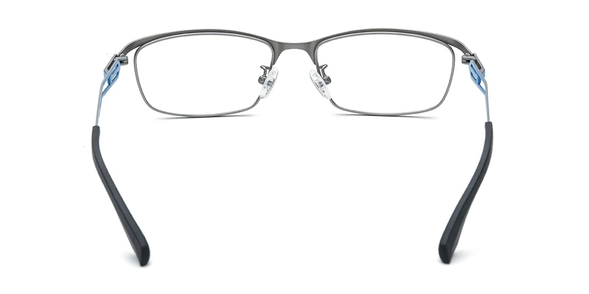 Silver Rectangle Retro Custom Engraving Eyeglasses | WhereLight