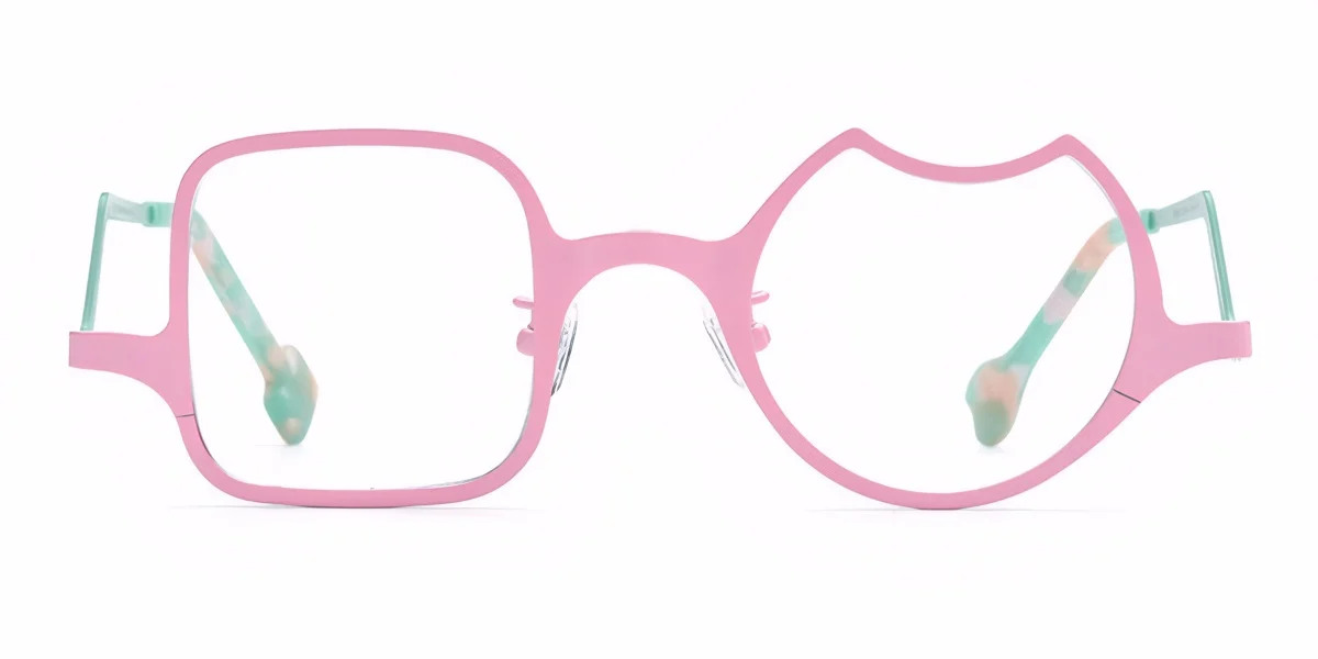 Pink Irregular Unique  Eyeglasses | WhereLight