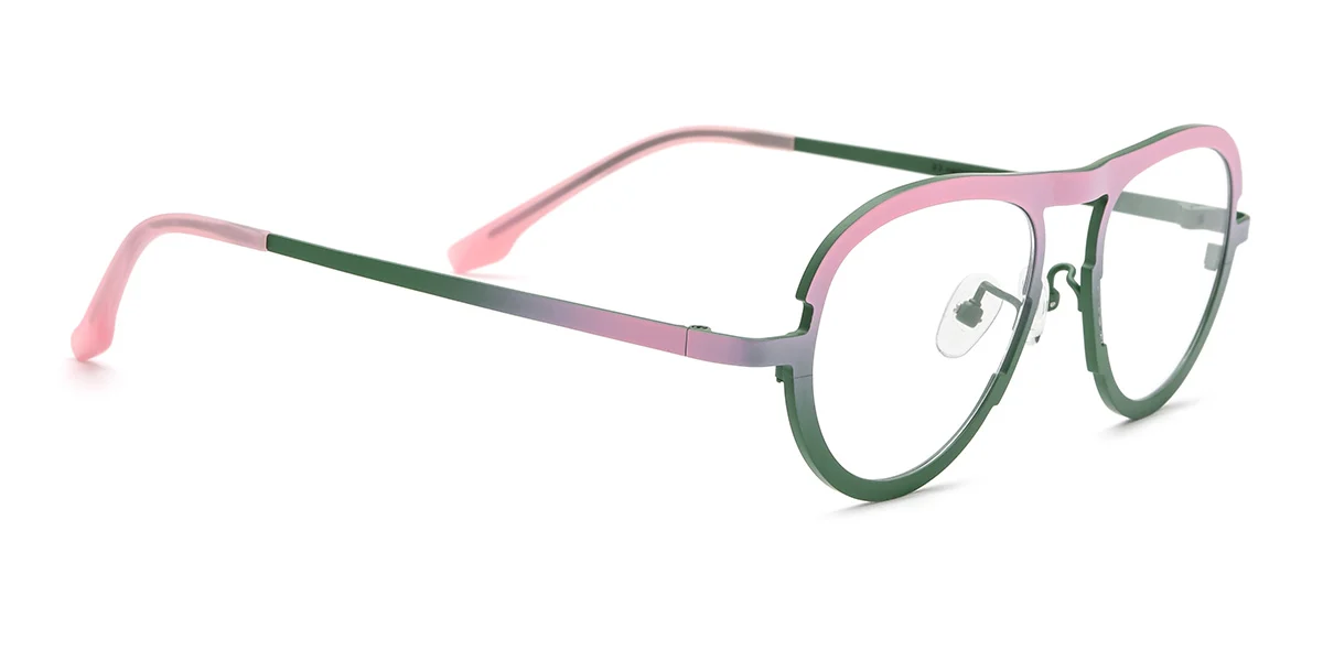 Pink Aviator Retro Custom Engraving Eyeglasses | WhereLight