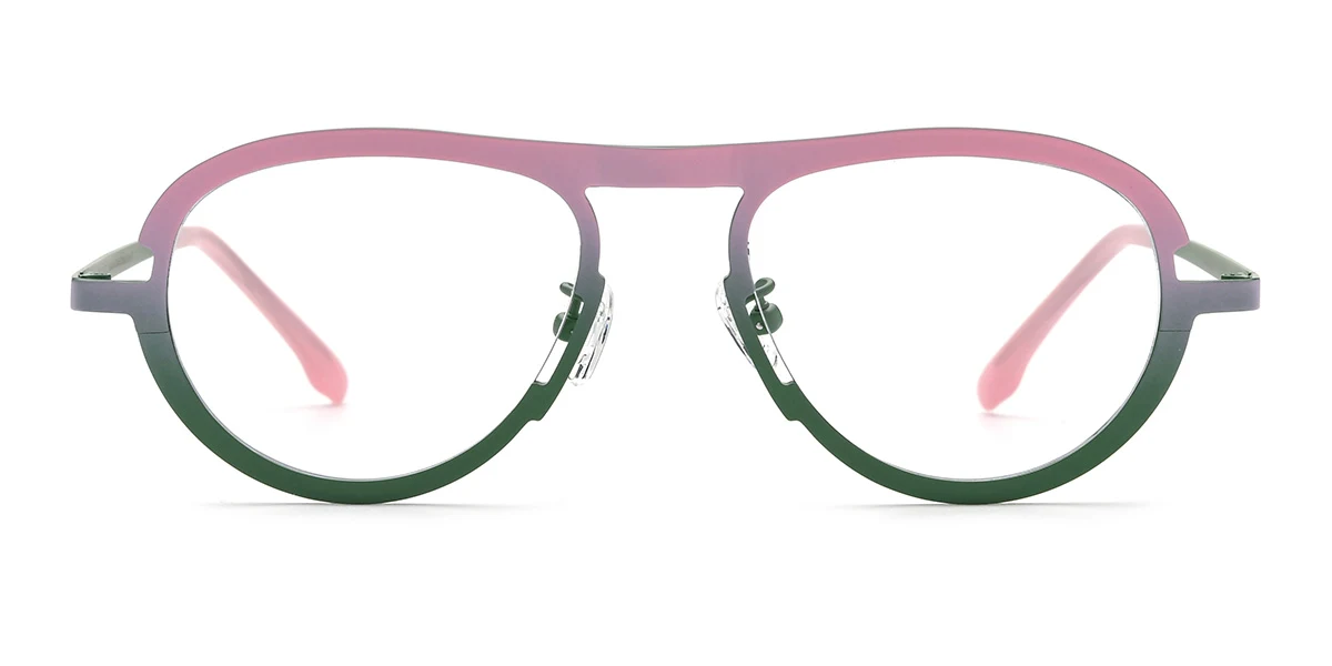Pink Aviator Retro Custom Engraving Eyeglasses | WhereLight