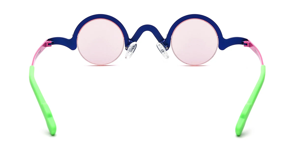 Blue Round Unique Custom Engraving Sunglasses | WhereLight