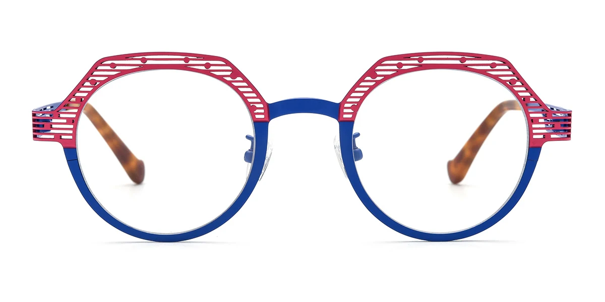 Blue Oval Retro Custom Engraving Eyeglasses | WhereLight