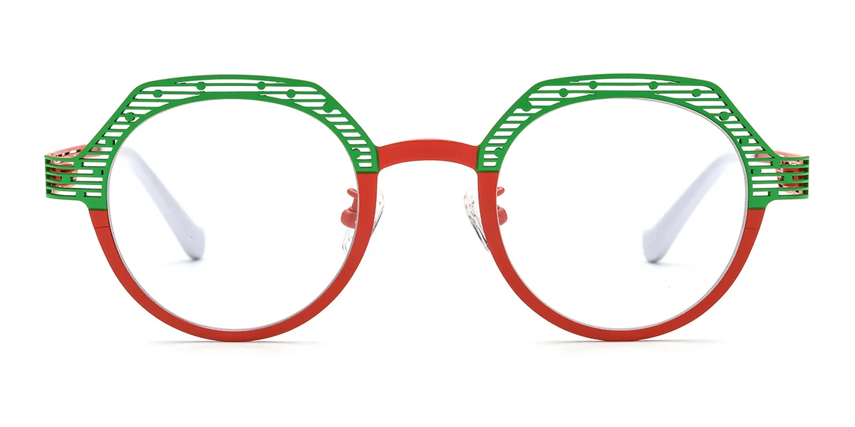 Red Oval Retro Custom Engraving Eyeglasses | WhereLight