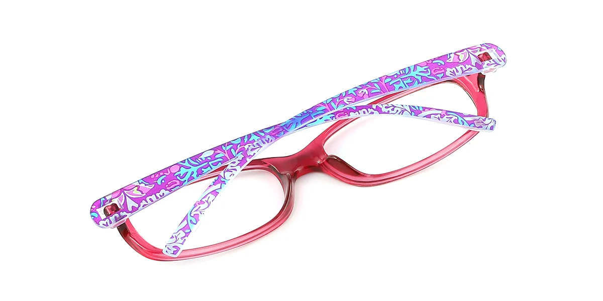 Purple Oval Simple Super Light Custom Engraving Eyeglasses | WhereLight