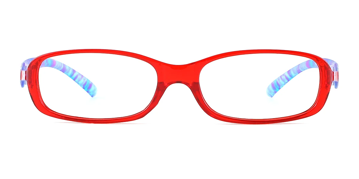 Red Oval Simple Super Light Custom Engraving Eyeglasses | WhereLight