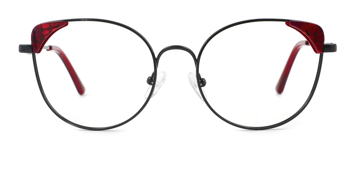 Red Cateye Retro Unique Gorgeous Clip-on Eyeglasses | WhereLight