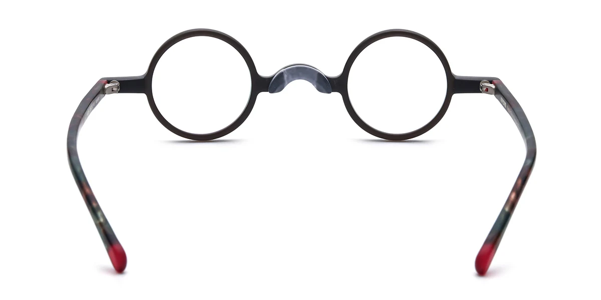 Black Round Unique Custom Engraving Eyeglasses | WhereLight