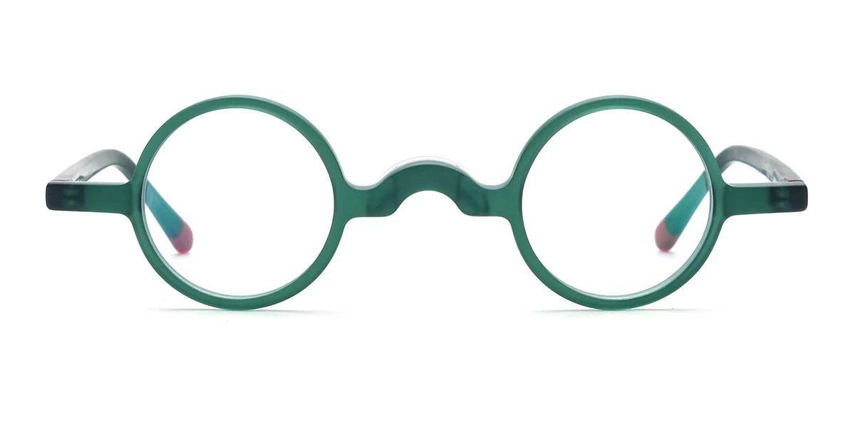 Green Round Unique Custom Engraving Eyeglasses | WhereLight