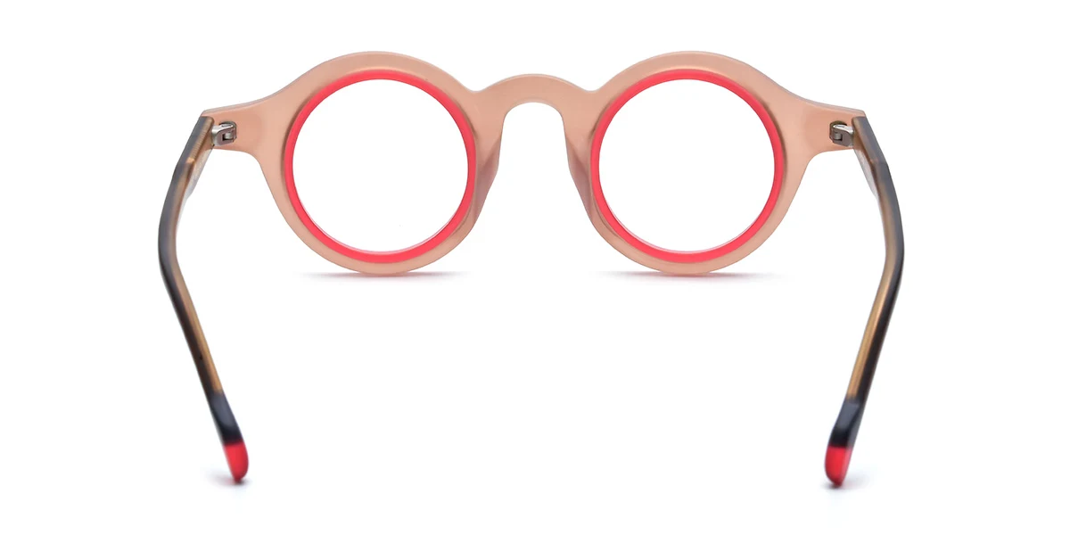 Brown Round Classic Gorgeous Custom Engraving Eyeglasses | WhereLight