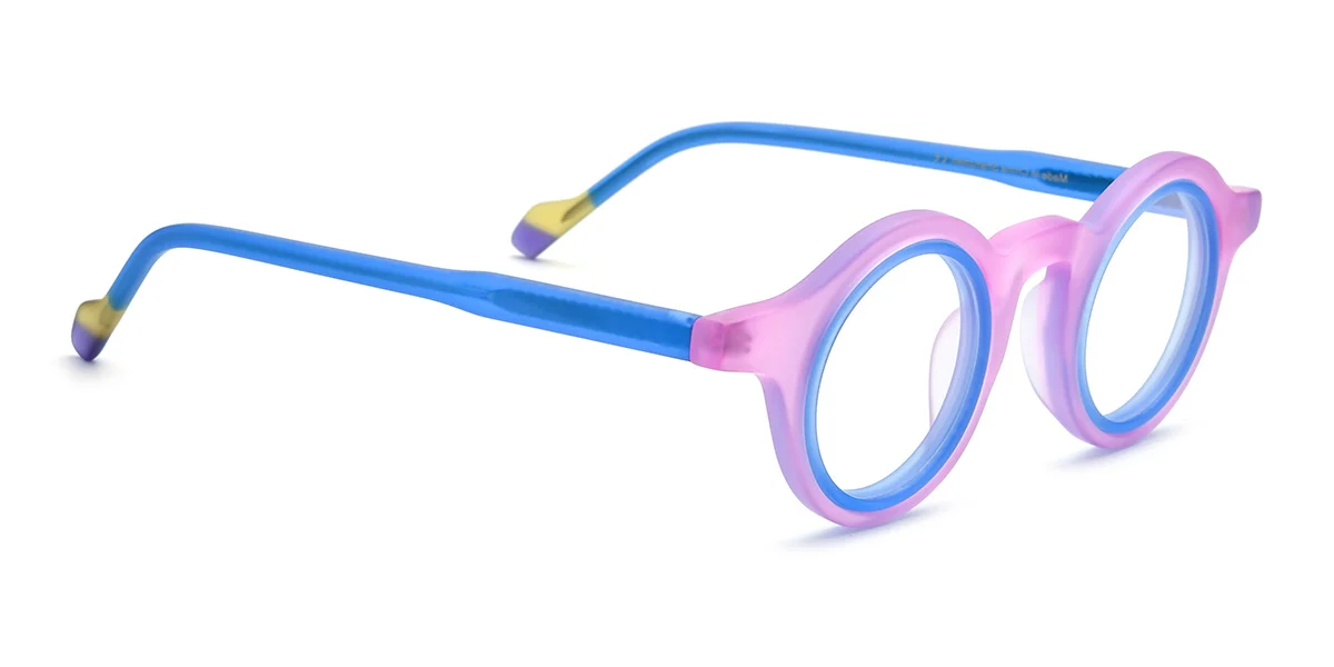 Pink Round Classic Gorgeous Custom Engraving Eyeglasses | WhereLight
