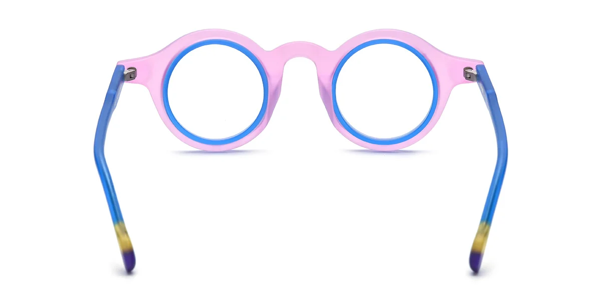 Pink Round Classic Gorgeous Custom Engraving Eyeglasses | WhereLight