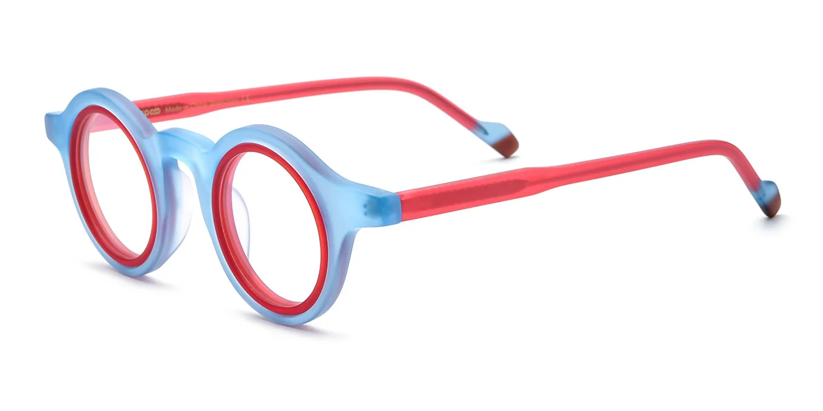 Red Round Classic Gorgeous Custom Engraving Eyeglasses | WhereLight