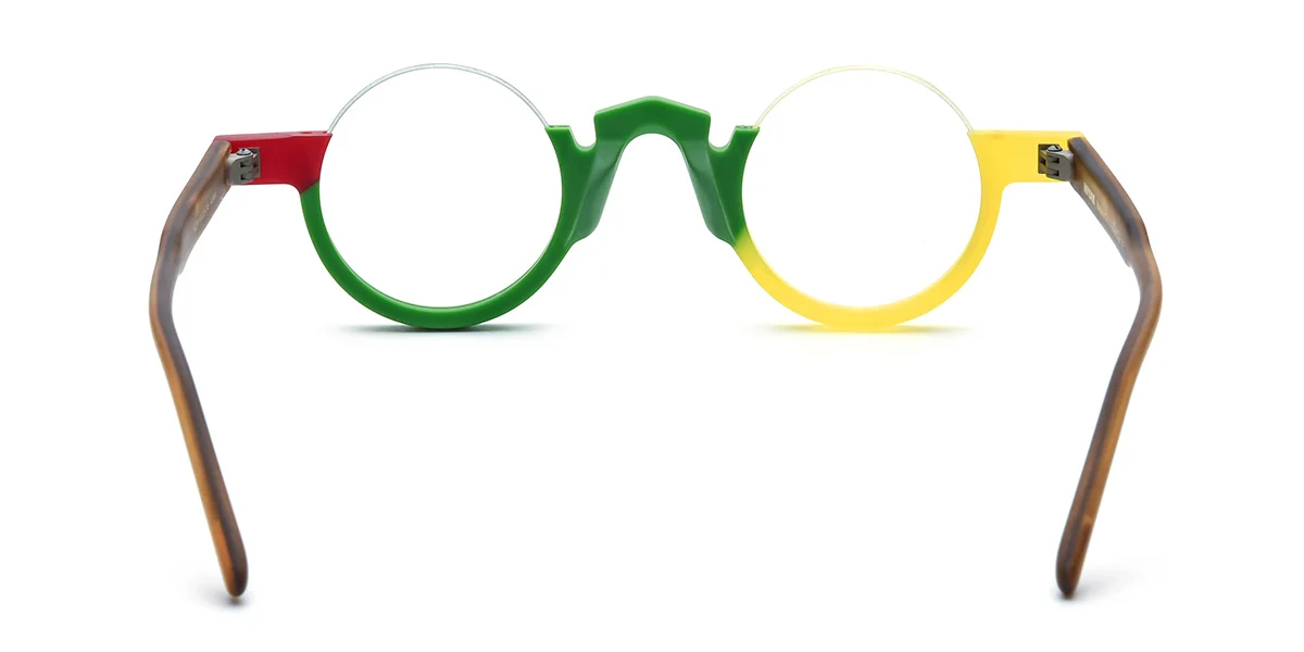 Multicolor Round Simple Classic Custom Engraving Eyeglasses | WhereLight