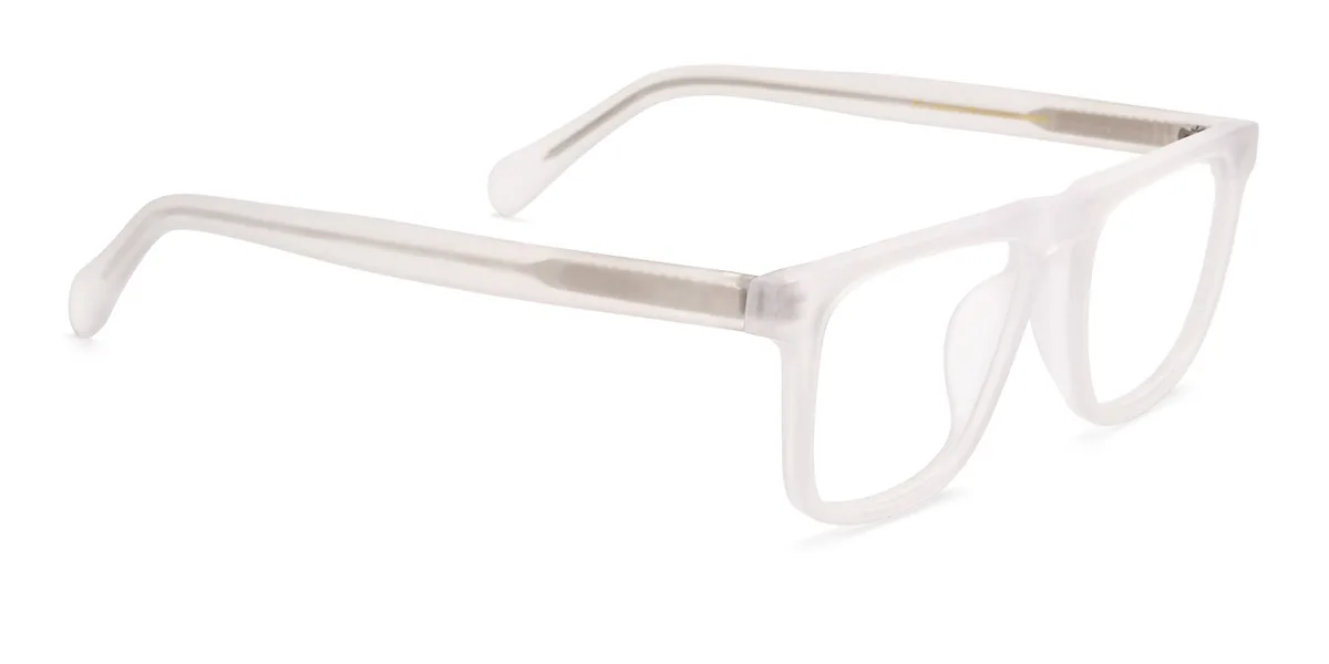 Clear Rectangle Simple Custom Engraving Eyeglasses | WhereLight