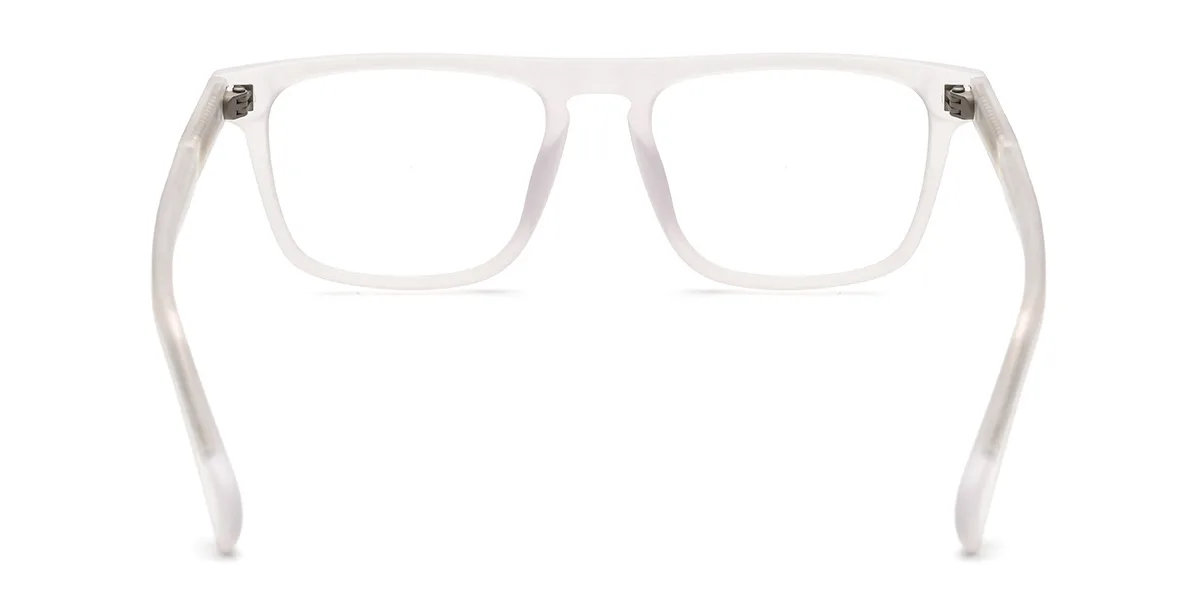 Clear Rectangle Simple Custom Engraving Eyeglasses | WhereLight