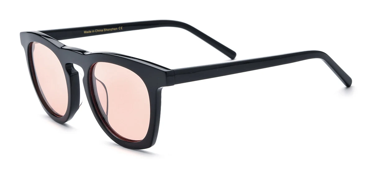 Black Rectangle Simple Custom Engraving Sunglasses | WhereLight