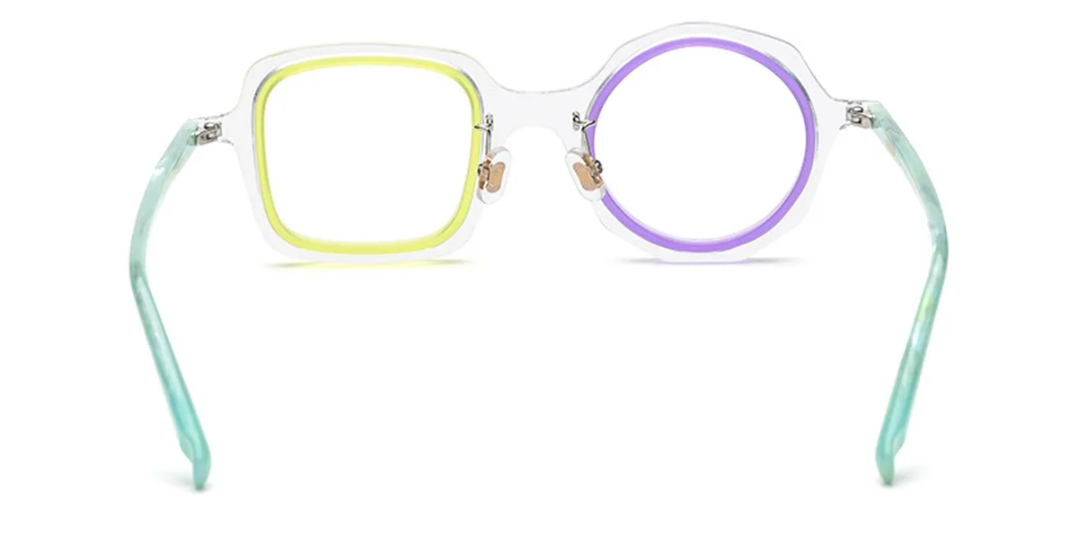 Clear Geometric Irregular Unique Gorgeous  Eyeglasses | WhereLight