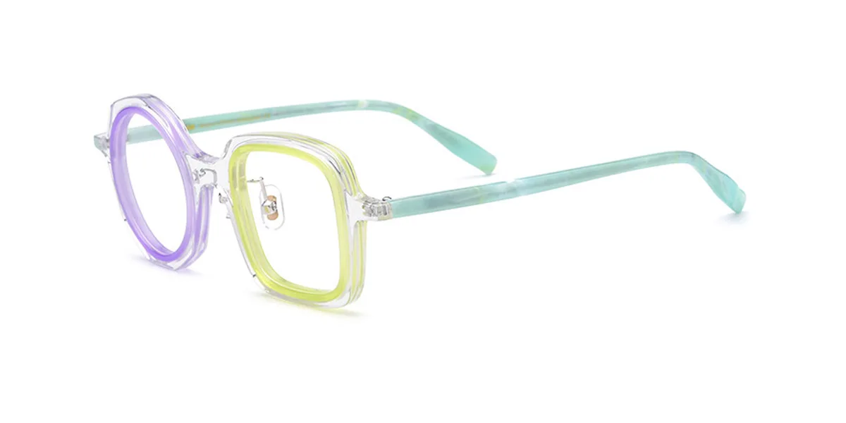 Clear Geometric Irregular Unique Gorgeous  Eyeglasses | WhereLight