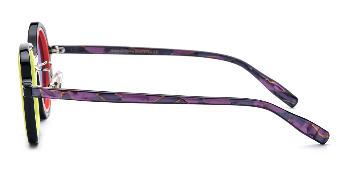 Black Irregular Unique Custom Engraving Sunglasses | WhereLight