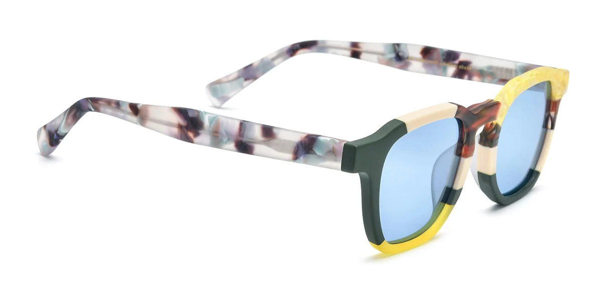 Floral Rectangle Sports Custom Engraving Sunglasses | WhereLight