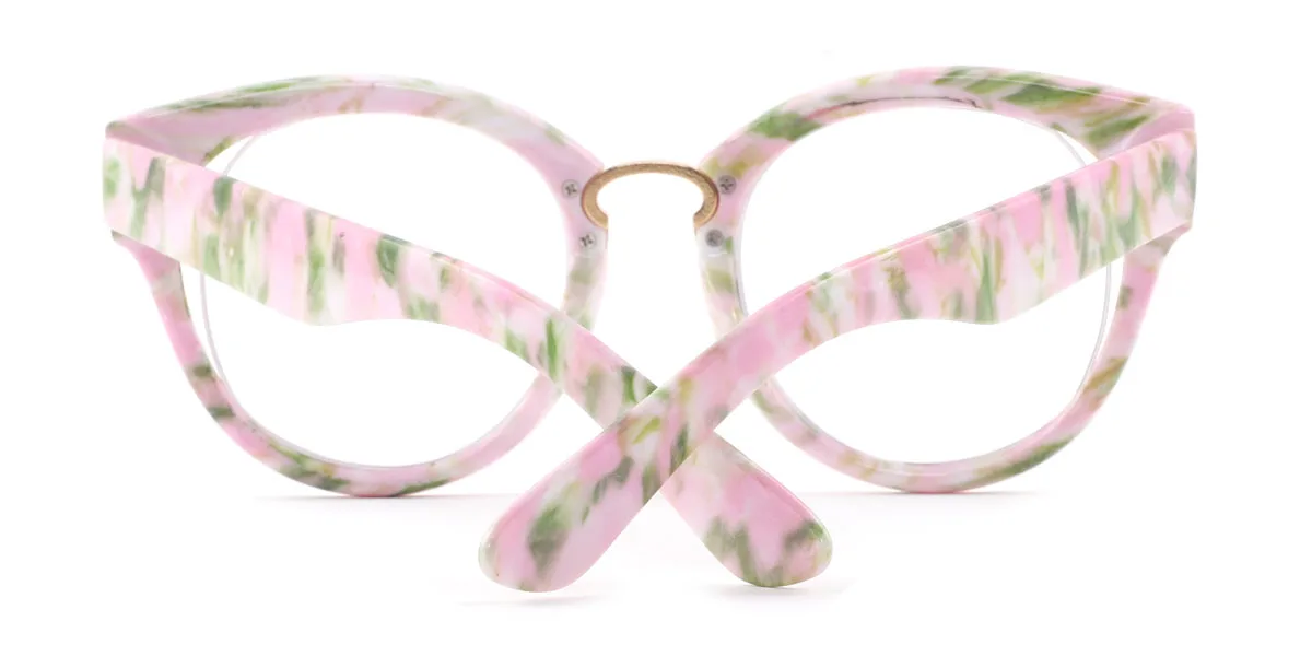 Pink Cateye Classic Custom Engraving Eyeglasses | WhereLight
