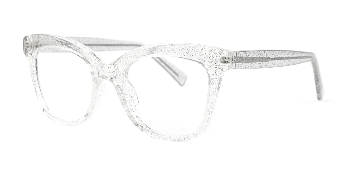 Clear Oval Unique Spring Hinges Custom Engraving Eyeglasses | WhereLight