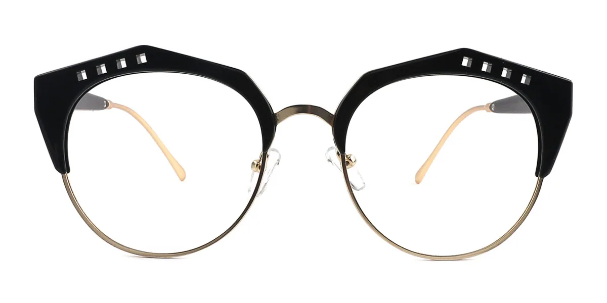 Black Oval Unique Custom Engraving Eyeglasses | WhereLight