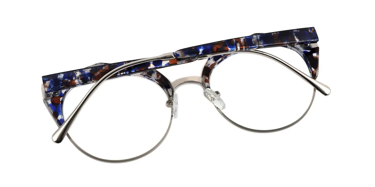 Blue Oval Unique Custom Engraving Eyeglasses | WhereLight