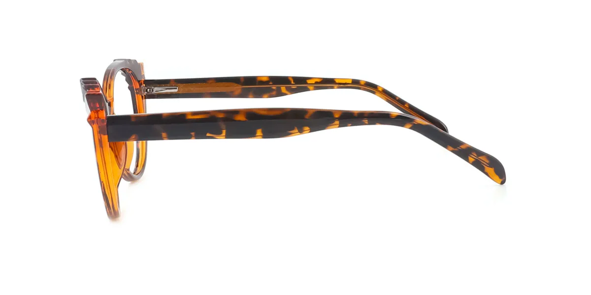 Tortoiseshell Cateye Unique Spring Hinges Custom Engraving Eyeglasses | WhereLight