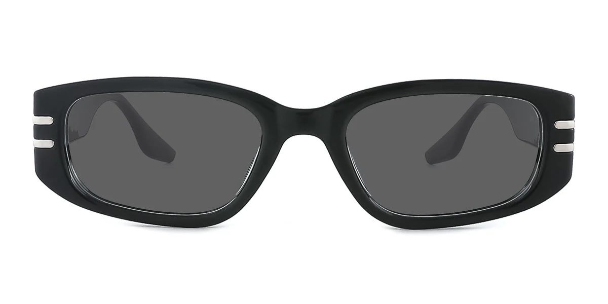 Black Geometric Irregular Simple Classic Retro Super Light Eyeglasses | WhereLight