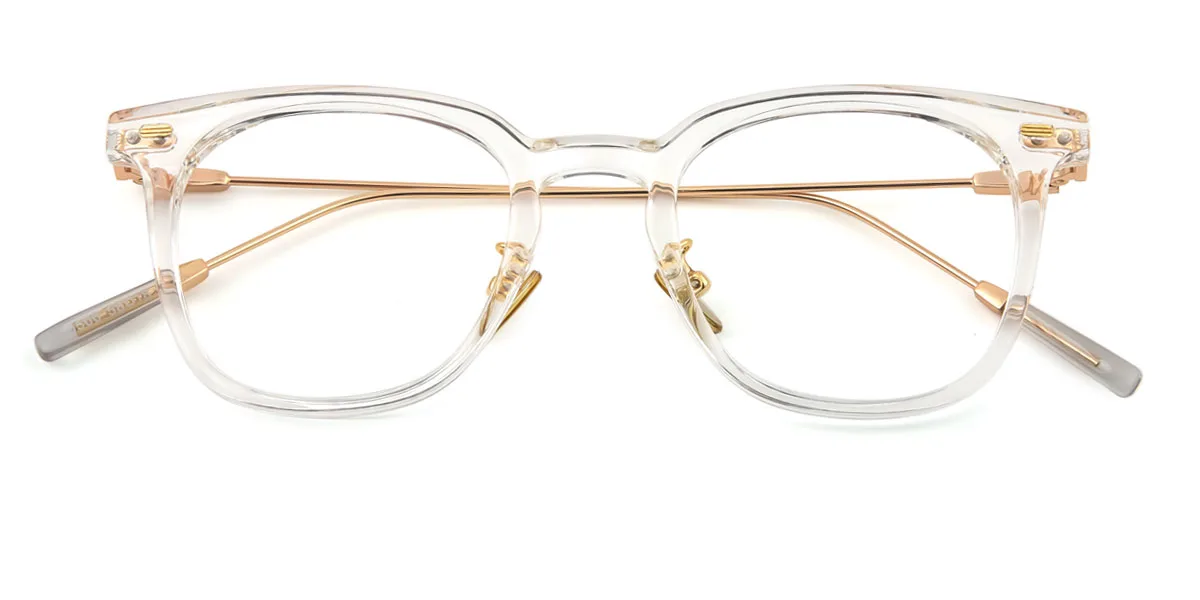 Clear Rectangle Simple Classic Retro  Eyeglasses | WhereLight