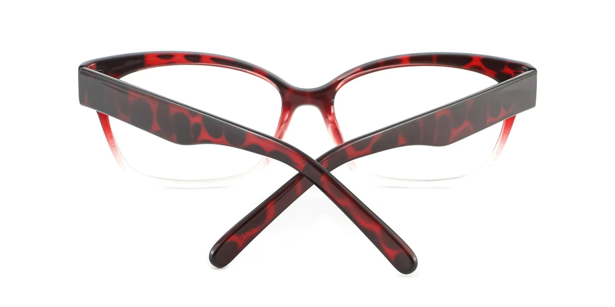 Red Oval Classic Super Light Custom Engraving Eyeglasses | WhereLight