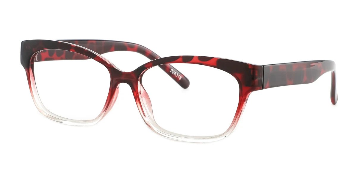 Red Oval Classic Super Light Custom Engraving Eyeglasses | WhereLight