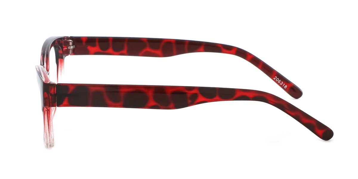 Red Oval Classic Super Light Custom Engraving Eyeglasses | WhereLight
