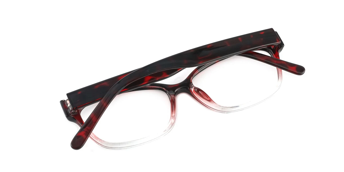 Red Oval Classic Super Light Custom Engraving Eyeglasses | WhereLight