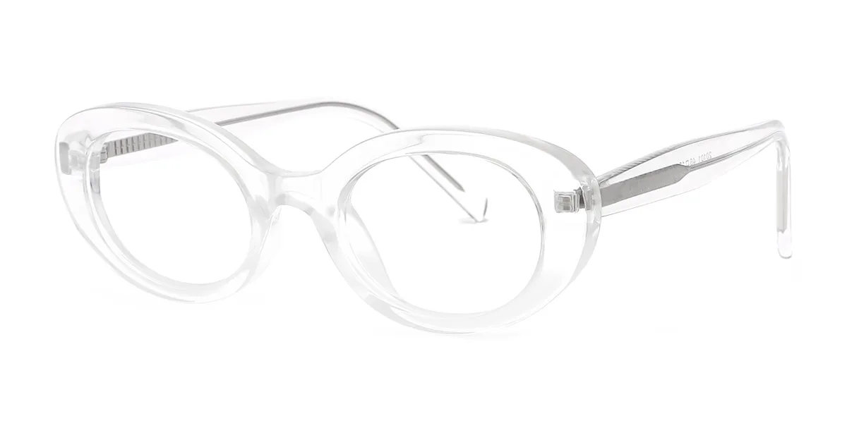 Clear Geometric Unique Super Light Custom Engraving Eyeglasses | WhereLight